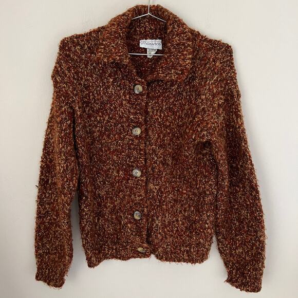 Vintage Gantos Knit Cardigan Sweater USA Made Size S - Picture 1 of 9